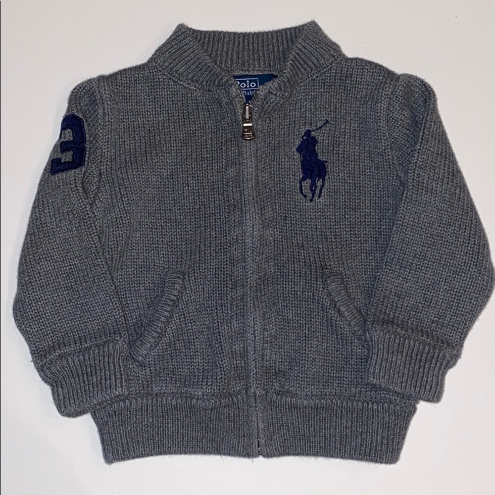 Polo by Ralph Lauren Grey Zippered Sweater